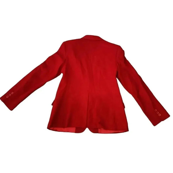 Worthington Blazer Jacket Womens Red Long Sleeve Two Button Single Breasted - Picture 2 of 9